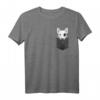 Bull Terrier in Brusttasche T-Shirt - Witziges Hundemotiv für Hundeliebhaber & Tierfreunde, Perfekt als Geschenk
