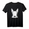 Bullterrier Gesicht T-Shirt für Hundeliebhaber – Klassisch geschnitten, doppelt genähter Saum
