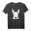 Bullterrier Gesicht T-Shirt für Hundeliebhaber – Klassisch geschnitten, doppelt genähter Saum