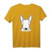 Bullterrier Gesicht T-Shirt für Hundeliebhaber – Klassisch geschnitten, doppelt genähter Saum