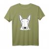 Bullterrier Gesicht T-Shirt für Hundeliebhaber – Klassisch geschnitten, doppelt genähter Saum