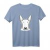 Bullterrier Gesicht T-Shirt für Hundeliebhaber – Klassisch geschnitten, doppelt genähter Saum