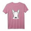 Bullterrier Gesicht T-Shirt für Hundeliebhaber – Klassisch geschnitten, doppelt genähter Saum