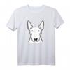 Bullterrier Gesicht T-Shirt für Hundeliebhaber – Klassisch geschnitten, doppelt genähter Saum