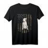 Bullterrier Camouflage Tarnfarbe T-Shirt mit US-Flagge - Perfektes Geschenk für Hundeliebhaber und patriotische Anlässe wie 4. Juli oder HapFrog