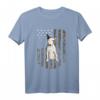 Bullterrier Camouflage Tarnfarbe T-Shirt mit US-Flagge - Perfektes Geschenk für Hundeliebhaber und patriotische Anlässe wie 4. Juli oder HapFrog