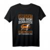 Vorsicht vor dem Herrchen Bullterrier T-Shirt - Lustiges Hundehalter Geschenk mit Hunde Mama Design
