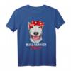Bullterrier Hunde Mama Frauchen T-Shirt - Lustiges Hundeliebhaber Geschenk im Vintage Look für Weihnachten & Geburtstag