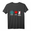 Bull Terrier Hund Peace Love Kampfhund T-Shirt – Perfektes Geschenk für Hundeliebhaber, Hundebesitzer & Hundetrainer bei besonderen Anlässen