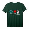 Bull Terrier Hund Peace Love Kampfhund T-Shirt – Perfektes Geschenk für Hundeliebhaber, Hundebesitzer & Hundetrainer bei besonderen Anlässen