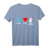 Bull Terrier Hund Peace Love Kampfhund T-Shirt – Perfektes Geschenk für Hundeliebhaber, Hundebesitzer & Hundetrainer bei besonderen Anlässen