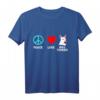 Bull Terrier Hund Peace Love Kampfhund T-Shirt – Perfektes Geschenk für Hundeliebhaber, Hundebesitzer & Hundetrainer bei besonderen Anlässen