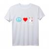 Bull Terrier Hund Peace Love Kampfhund T-Shirt – Perfektes Geschenk für Hundeliebhaber, Hundebesitzer & Hundetrainer bei besonderen Anlässen