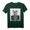 Staffordshire Bullterrier mit Halsband im Hunde-Gefängnis T-Shirt – Lustiges Geschenk für Hundeliebhaber, Züchter & Hundebesitzer zu Geburtstag, Weihnachten und Welpenwurf