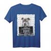 Staffordshire Bullterrier mit Halsband im Hunde-Gefängnis T-Shirt – Lustiges Geschenk für Hundeliebhaber, Züchter & Hundebesitzer zu Geburtstag, Weihnachten und Welpenwurf