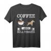 Bull Terrier T-Shirt mit Kaffee und süßem Hundemotiv – Perfektes Geschenk für Hundeliebhaber zu Weihnachten, Geburtstag oder Thanksgiving