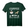 Bull Terrier T-Shirt mit Kaffee und süßem Hundemotiv – Perfektes Geschenk für Hundeliebhaber zu Weihnachten, Geburtstag oder Thanksgiving