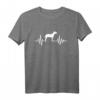 Bullterrier Herzschlag T-Shirt für Hunde- und Tierliebhaber – Klassisch geschnitten, doppelt genähter Saum