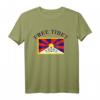 Free Tibet T-Shirt mit Tibet-Flagge und Sonnenaufgang – Unterstützung für Tibet und Menschenrechte