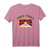 Free Tibet T-Shirt mit Tibet-Flagge und Sonnenaufgang – Unterstützung für Tibet und Menschenrechte