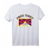 Free Tibet T-Shirt mit Tibet-Flagge und Sonnenaufgang – Unterstützung für Tibet und Menschenrechte