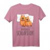 Offizielles Capybara Schlafshirt - Bequemes Schlafanzug T-Shirt für Tierliebhaber, Morgenmuffel und Bettfans, perfekte Geschenkidee
