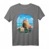 Lustiges Capybara auf Fischerboot T-Shirt - Originelles Tiermotiv für Tierliebhaber & Angler