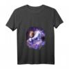 Damen Capybara Riding Space Galaxy Einhorn T-Shirt mit V-Ausschnitt – Leichtes, klassisch geschnittenes Motivshirt
