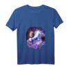 Damen Capybara Riding Space Galaxy Einhorn T-Shirt mit V-Ausschnitt – Leichtes, klassisch geschnittenes Motivshirt