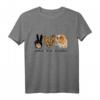 Friedensliebe Cavalier Hund T-Shirt - Perfektes Geschenk für Cavalier King Charles Spaniel Liebhaber, Hundemütter & -väter zu Weihnachten, Geburtstag & Anlässen