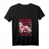 Damen Cavalier King Charles Spaniel Just A Girl Who Loves Dog T-Shirt mit V-Ausschnitt – Niedliches Hundeliebhaber-Shirt mit Blumenmotiv für Damen