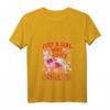 Damen Cavalier King Charles Spaniel Just A Girl Who Loves Dog T-Shirt mit V-Ausschnitt – Niedliches Hundeliebhaber-Shirt mit Blumenmotiv für Damen
