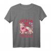 Damen Cavalier King Charles Spaniel Just A Girl Who Loves Dog T-Shirt mit V-Ausschnitt – Niedliches Hundeliebhaber-Shirt mit Blumenmotiv für Damen