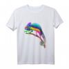 Buntes Chamäleon T-Shirt mit Regenbogenfarben – Exotisches Tiermotiv für Reptilien- und Tierliebhaber