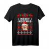 Chihuahua Merry Woofmas Weihnachten Ugly Christmas Hunde T-Shirt – Lustiges Hundegeschenk für Hundehalter und Hundeliebhaber zu Weihnachten