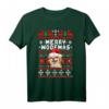 Chihuahua Merry Woofmas Weihnachten Ugly Christmas Hunde T-Shirt – Lustiges Hundegeschenk für Hundehalter und Hundeliebhaber zu Weihnachten