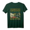 HapFrog Retro Vintage Sonnenuntergang T-Shirt – Lustiges Geschenk für Chihuahua-Liebhaber, Papa, Vater, Ehemann und Freunde