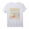 HapFrog Retro Vintage Sonnenuntergang T-Shirt – Lustiges Geschenk für Chihuahua-Liebhaber, Papa, Vater, Ehemann und Freunde