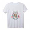 Damen Kawaii Chinchilla Kuscheltier Nagetier Chinchillaratte T-Shirt mit V-Ausschnitt - Perfekt für Tierliebhaber und Kuscheltierfans