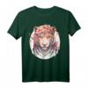 Chinesisches Sternzeichen T-Shirt mit Aquarell-Blume und Tiger - Niedliches Horoskop-Design für Tierkreiszeichen-Liebhaber und Astrologie-Fans