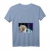 Damen HapFrog T-Shirt mit Chinese Shar-Pei und V-Ausschnitt – Perfekt für Hundeliebhaber & Raumfahrtfans