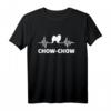Chow Chow Herzschlag T-Shirt für Hundeliebhaber – Klassisch geschnitten, doppelt genähter Saum, Perfekt für Hundebesitzer