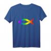 Ichthys Regenbogen Christliches Fischsymbol T-Shirt – Tolerantes Statement für homosexuelle Christen & LGBTQ-Unterstützer