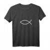 Damen Ichthys T-Shirt - Christliches Fisch-Design mit V-Ausschnitt für Glaubensbekundung und religiöse Anlässe