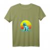 Damen Retro Vintage Cocker Spaniel Sonnenuntergang T-Shirt mit V-Ausschnitt – Perfektes Geschenk für Hundeliebhaber, Vintage & Vaporwave Style