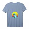 Damen Retro Vintage Cocker Spaniel Sonnenuntergang T-Shirt mit V-Ausschnitt – Perfektes Geschenk für Hundeliebhaber, Vintage & Vaporwave Style
