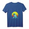 Damen Retro Vintage Cocker Spaniel Sonnenuntergang T-Shirt mit V-Ausschnitt – Perfektes Geschenk für Hundeliebhaber, Vintage & Vaporwave Style