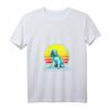 Damen Retro Vintage Cocker Spaniel Sonnenuntergang T-Shirt mit V-Ausschnitt – Perfektes Geschenk für Hundeliebhaber, Vintage & Vaporwave Style