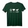 Peace, Love, Cocker Spaniel T-Shirt – Klassisch geschnitten mit Hundespruch für Hunde- und Tierliebhaber