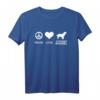 Peace, Love, Cocker Spaniel T-Shirt – Klassisch geschnitten mit Hundespruch für Hunde- und Tierliebhaber